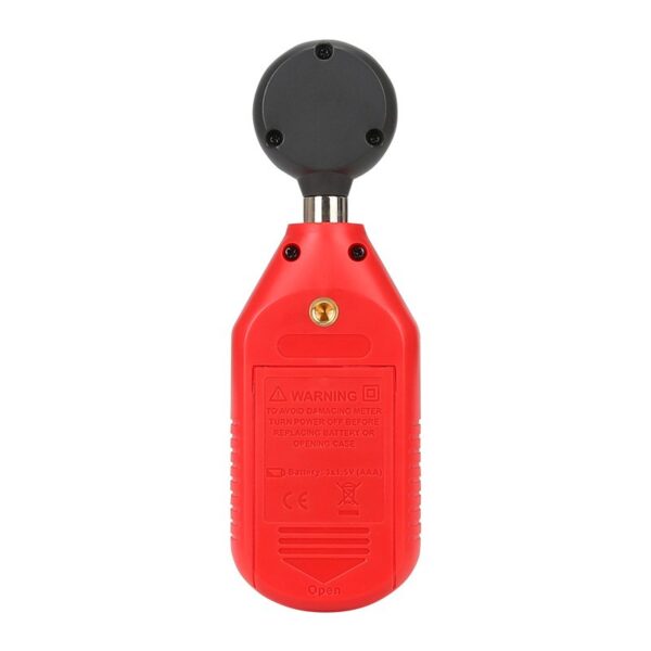 Rear view of the UT383BT light meter
